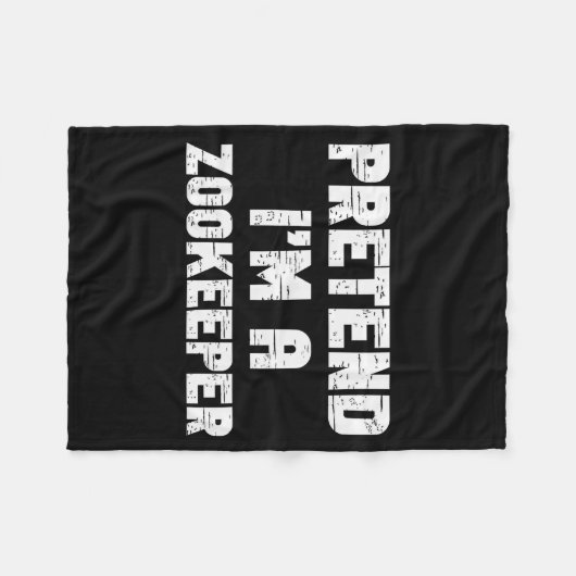 Halloween Pretend I'm A Zookeeper Costume Lazy Zoo Fleecedecke (Vorderseite (Horizontal))