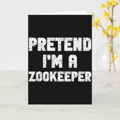 Halloween Pretend I'm A Zookeeper Costume Lazy Zoo Karte (Gelbe Blume)