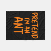 Halloween Pretend I'm An Ant Costume Funny Lazy Ki Fleecedecke (Vorderseite (Horizontal))