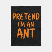 Halloween Pretend I'm An Ant Costume Funny Lazy Ki Fleecedecke (Vorderseite)