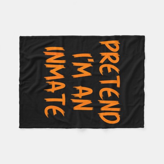 Halloween Pretend I'm An Inmate Costume Lazy Kids  Fleecedecke (Vorderseite (Horizontal))