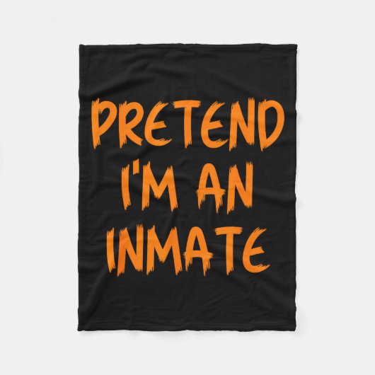 Halloween Pretend I'm An Inmate Costume Lazy Kids Fleecedecke (Vorderseite)