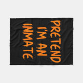 Halloween Pretend I'm An Inmate Costume Lazy Kids Fleecedecke (Vorderseite (Horizontal))