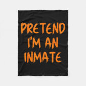 Halloween Pretend I'm An Inmate Costume Lazy Kids Fleecedecke (Vorderseite)