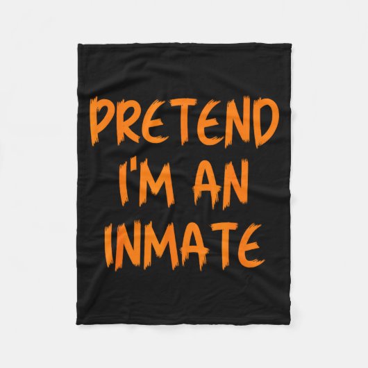 Halloween Pretend I'm An Inmate Costume Lazy Kids Fleecedecke (Vorderseite)