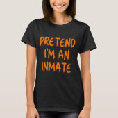 Halloween Pretend I'm An Inmate Costume Lazy Kids T-Shirt (Vorderseite)