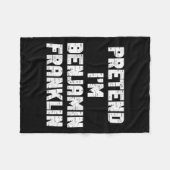 Halloween Pretend I'm Benjamin Franklin Costume La Fleecedecke (Vorderseite (Horizontal))