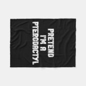 Halloween Pretend I'm Pterodactyl Costume Lazy Din Fleecedecke (Vorderseite (Horizontal))