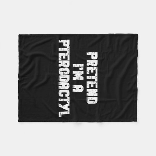 Halloween Pretend I'm Pterodactyl Costume Lazy Din Fleecedecke (Vorderseite (Horizontal))