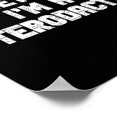 Halloween Pretend I'm Pterodactyl Costume Lazy Din Poster (Ecke)