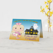 Halloween Princess Grußkarte Karte (Gelbe Blume)