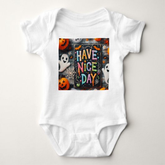 Halloween print baby strampler (Vorderseite)