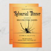 Halloween-Probe lädt Orange Spider ein Einladung (Vorne/Hinten)