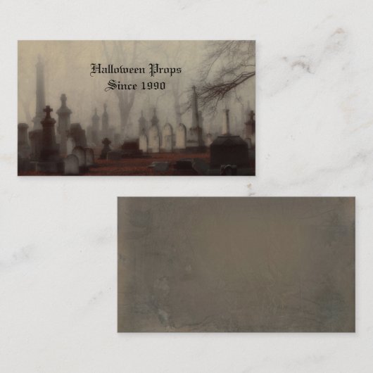 Halloween Props Business Card Visitenkarte (Vorne/Hinten)