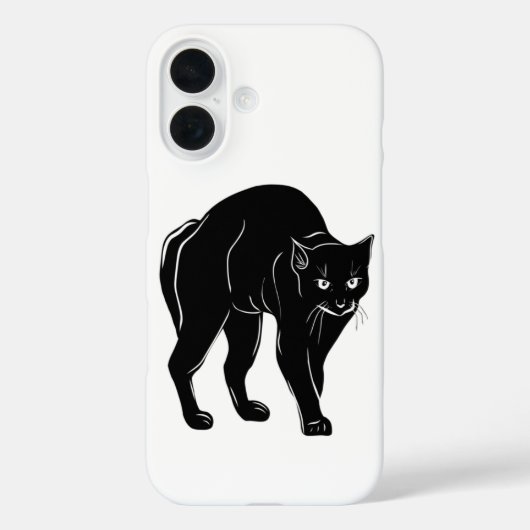 Halloween Prowling Black Cat Silhouette Zeichnend Case-Mate iPhone Hülle (Rückseite)