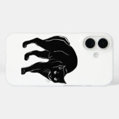Halloween Prowling Black Cat Silhouette Zeichnend Case-Mate iPhone Hülle (Rückseite (Horizontal))