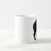 Halloween Prowling Black Cat Silhouette Zeichnend Kaffeetasse (Mittel)
