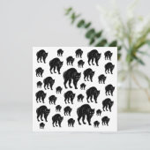 Halloween Prowling Black Cat Silhouette Zeichnend Karte (Stehend Vorderseite)