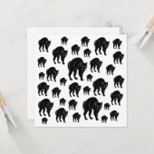 Halloween Prowling Black Cat Silhouette Zeichnend Karte (Vorderseite/Rückseite Beispiel)