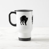 Halloween Prowling Black Cat Silhouette Zeichnend Reisebecher (Links)