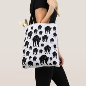 Halloween Prowling Black Cat Silhouette Zeichnend Tasche (Von Nahem)