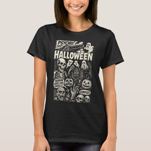 Halloween Psycho Murder Appeal T-Shirt (Vorderseite)