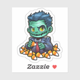 Halloween Psychofriends Niedlich Frankenstein Cart Aufkleber