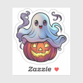 Halloween Psychofriends Niedlich Ghost Cartoon Aufkleber
