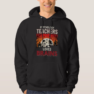 Halloween-Psychologie-Lehrer liebt Horror-Gehirne Hoodie