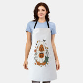 Halloween-Pudel mit Herbstblumen Schürze (Getragen)