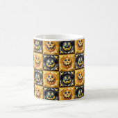 Halloween-Puff-Kürbisgefecht-Design Kaffeetasse (Mittel)