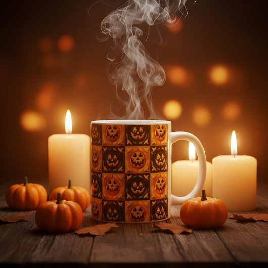 Halloween-Puff-Kürbisgefecht-Design Kaffeetasse