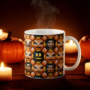 Halloween-Puff-Kürbisgefecht-Design Verwandlungstasse
