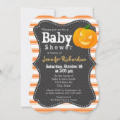 Halloween-Puffkinderdusche Einladung (Vorderseite)