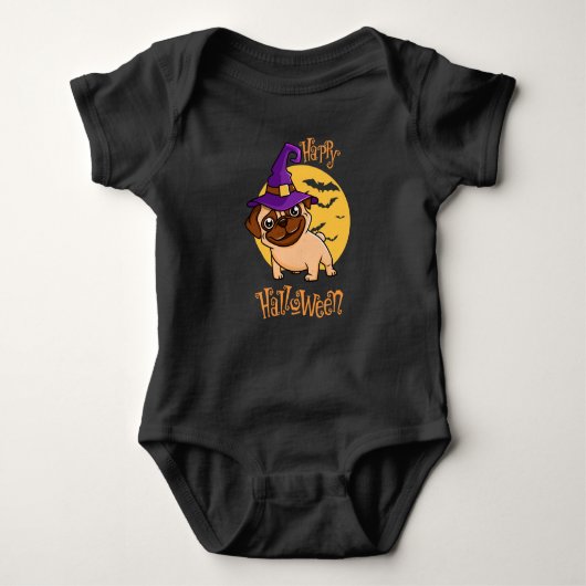 Halloween Puggy Baby Bodysuit Baby Strampler (Vorderseite)