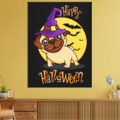 Halloween Puggy Canvas Print Leinwanddruck (Insitu (Wohnzimmer))
