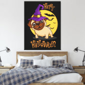 Halloween Puggy Canvas Print Leinwanddruck (Insitu (Schlafzimmer))