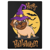 Halloween Puggy Clipboard Klemmbrett (Rückseite)