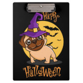 Halloween Puggy Clipboard Klemmbrett (Vorderseite)