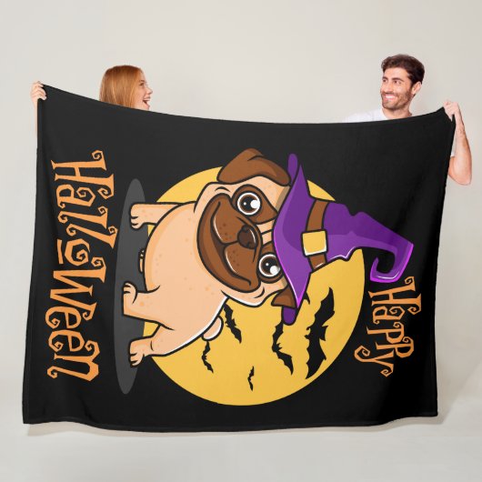 Halloween Puggy Fleece Blanket (Beispiel)