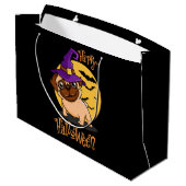 Halloween Puggy Gift Bags Große Geschenktüte (Rückseite Schrägansicht)