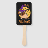 Halloween Puggy Hand Fans Fächer (Vorderseite)