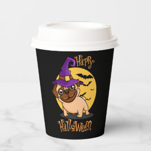 Halloween Puggy Paper Cups Pappbecher