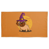 Halloween Puggy Pillowcases Kissenbezug (Vorderseite-Links)