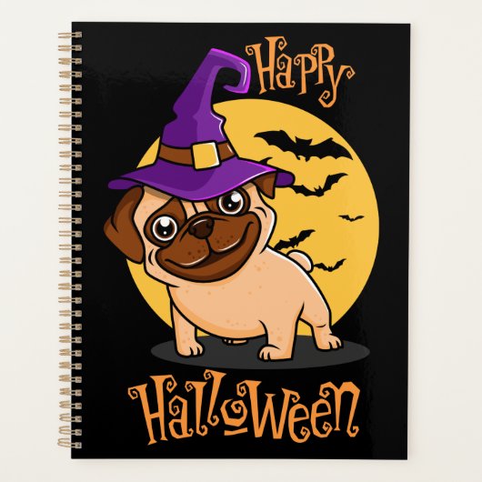 Halloween Puggy Planner Planer (Vorderseite)