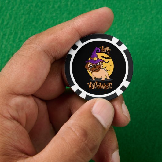 Halloween Puggy Poker Chips (Hand)