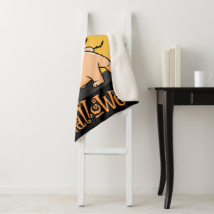 Halloween Puggy Sherpa Blanket Sherpadecke