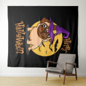 Halloween Puggy Tapestry Wandteppich (Beispiel (Horizontal))