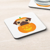 Halloween Pugkin Getränkeuntersetzer (Linke Seite)