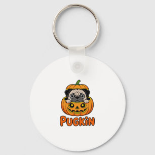 Halloween Pugkin, Pumpkin Mops Dog Schlüsselanhänger